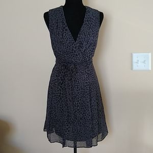 KIRNA ZABETE for Target Grey w Black Kisses Dress Leopard Print Looking